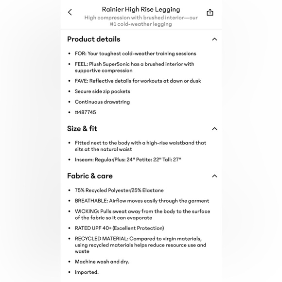 Athleta Burgundy Rainer Tight - Picture 13 of 13